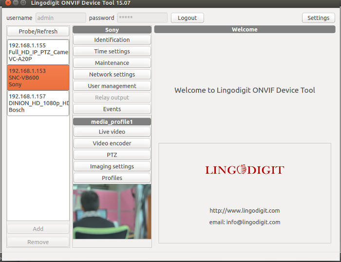 onvif device manager ubuntu